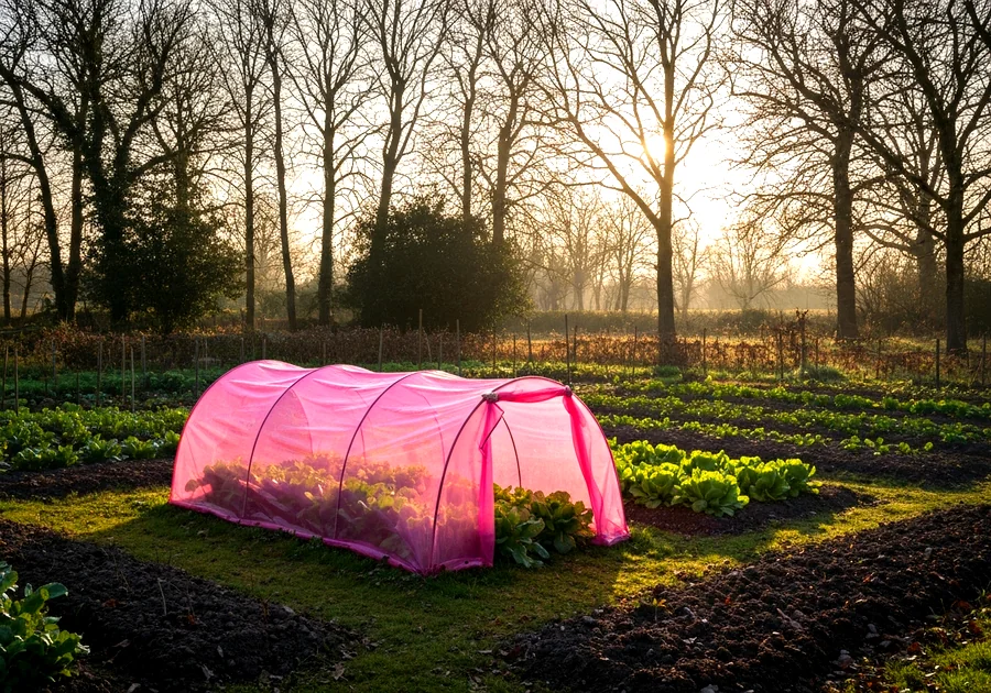 Tunnel de protection pour légumes d'hiver au potager