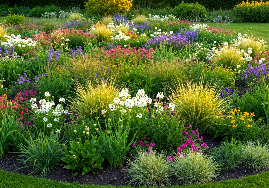 Astuces massif réussi fleurs vivaces jardin