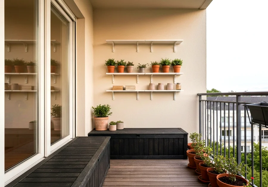 Rangements pour optimiser un petit balcon