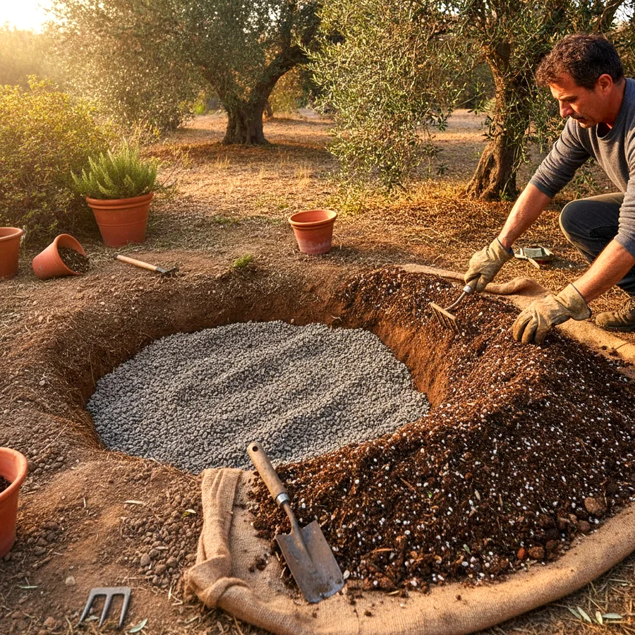 Les meilleures plantes compagnes pour un massif avec olivier