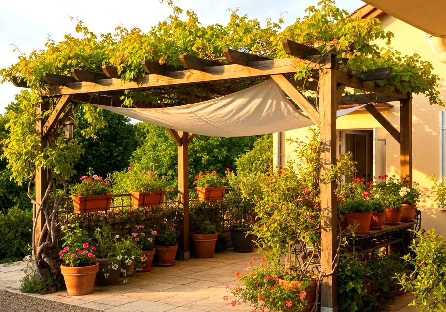 Intégrer des plantes en pots pour structurer l'espace