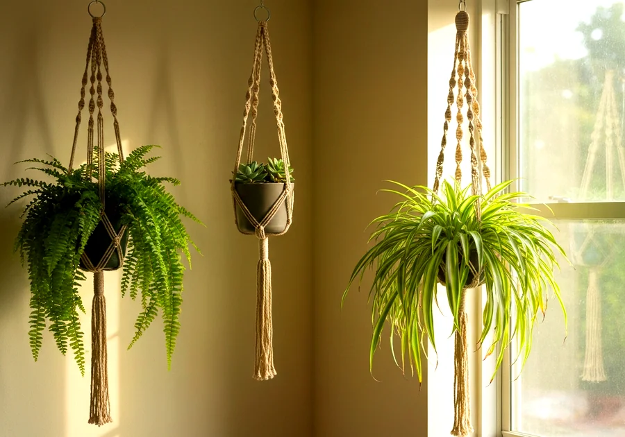 Les meilleures plantes pour un macramé suspendu