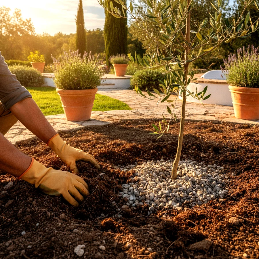Les meilleures plantes compagnes pour un massif avec olivier