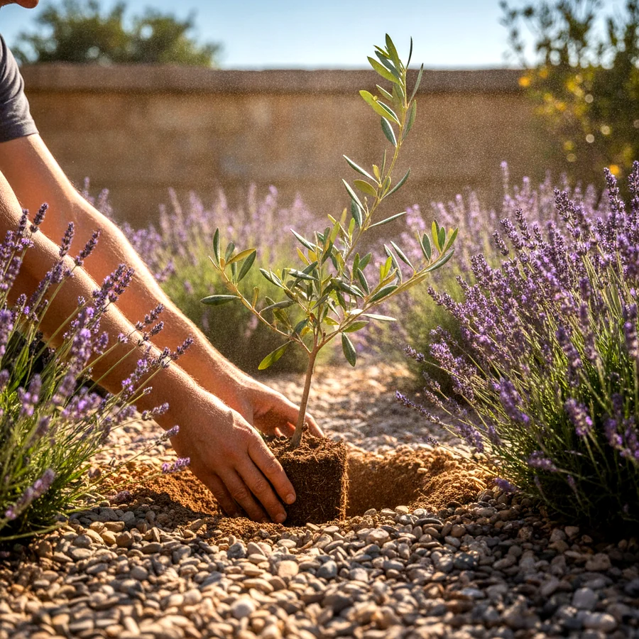 Les meilleures plantes compagnes pour un massif avec olivier