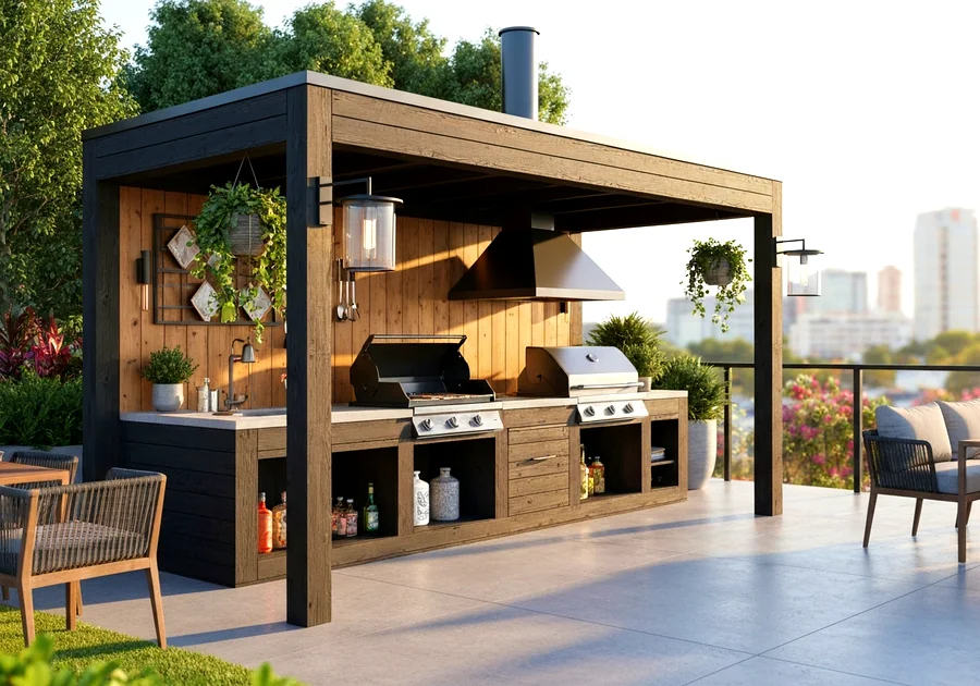 Les dimensions idéales pour un abri barbecue sur balcon