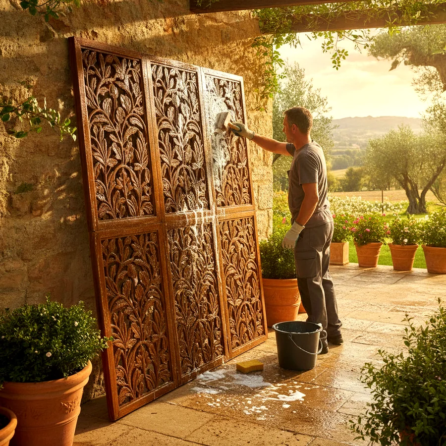Installation pas à pas : fixer un panneau décoratif jardin